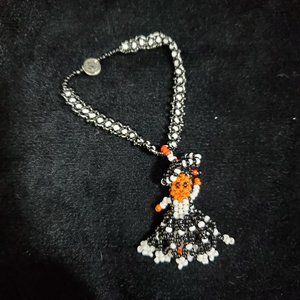 Vintage Seed Bead Native American Kachina Doll Bracelet